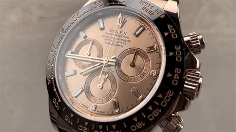 Rolex Cosmograph Daytona Rose Gold Diamond Index Ln Rolex