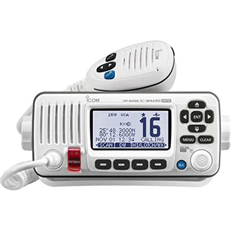 Icom Ic M424g 22 Compact Marine Vhf Radio With Hailer In White Ic