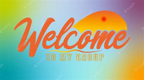 Premium Vector Welcome To My Group Gradient Banner