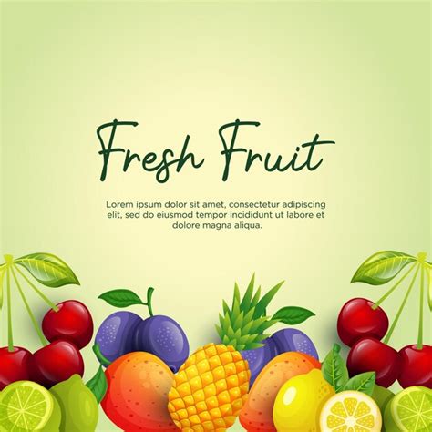 Desenho De Fundo De Frutas Frescas Vetor Premium