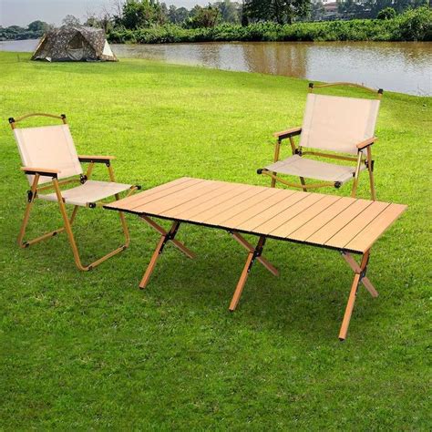 Levede Folding Camping Table Chair Set Portable Picnic Outdoor Foldable ...