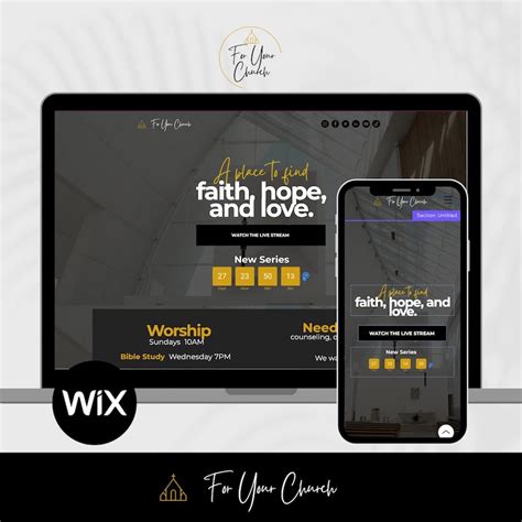 WIX Website Template For Your Church I Etsy