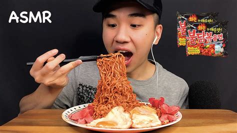 Asmr Eating Spicy Fire Noodles Mukbang Slurping Eating Sounds No