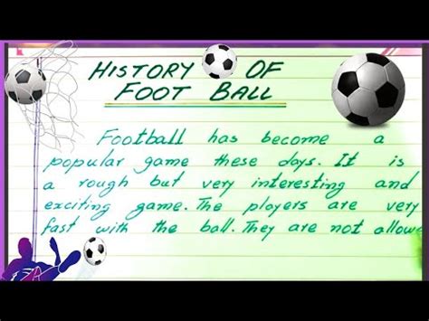 Essay On History Of Football Football History In English Essay