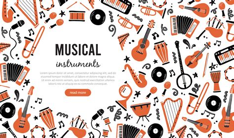 Plantilla De Banners Con Instrumento Musical Vector En Vecteezy