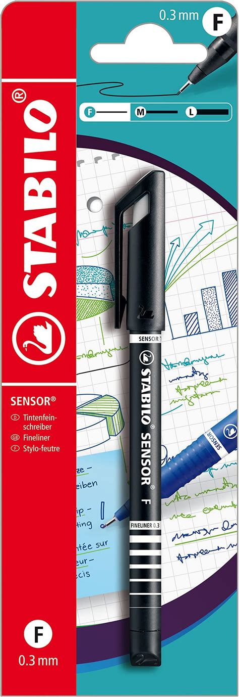 Stabilo Sensor Stylo à pointe fine Noir Blistercard Amazon fr