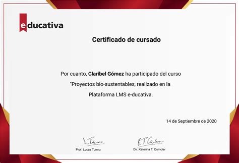 Certificado Ejemplo