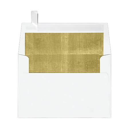 LUX Foil Lined Invitation Envelopes A4 Peel Press Closure WhiteGold