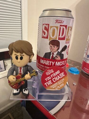 New Funko Soda Chase Diamond Glitter Marty Mcfly Bttf Rare