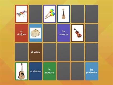 Clasificación de los instrumentos musicales Memory