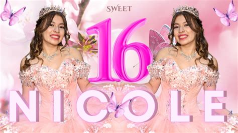 NICOLE SWEET 16 VALS CON MAMA BAILE SORPRESA CON CHAMBELANES HORA