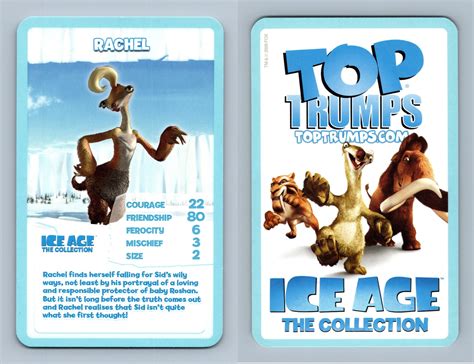 Rachel Ice Age The Collection 2009 Top Trumps Card