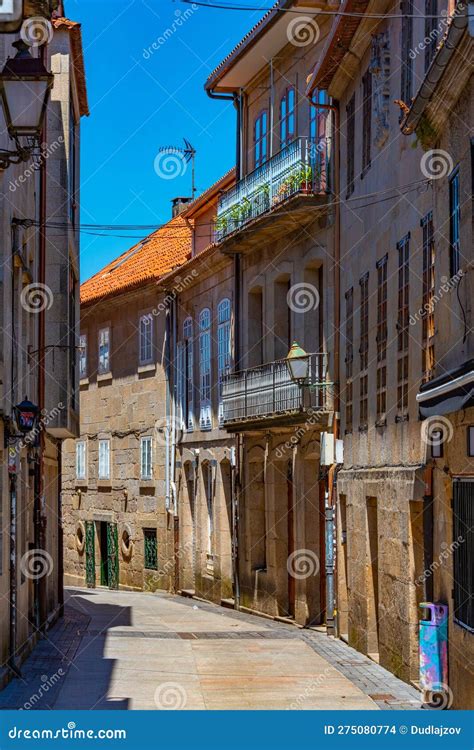 Pontevedra, Spain, June 10, 2022: View of a Street in the Old To ...