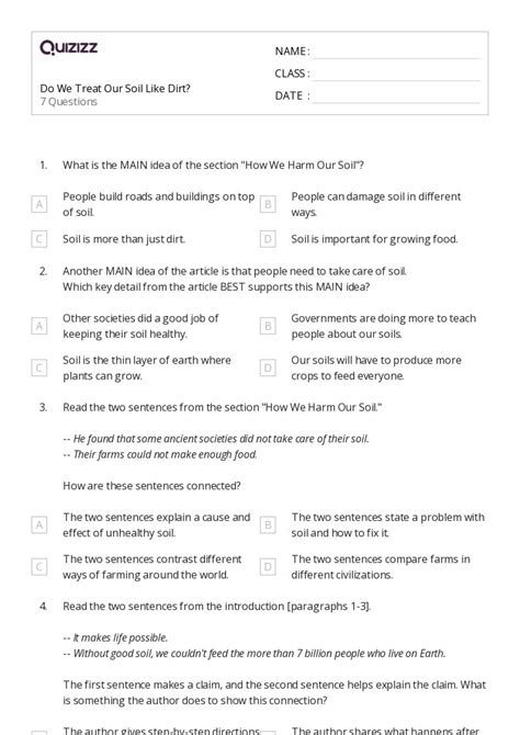 50 Soils Worksheets On Quizizz Free And Printable