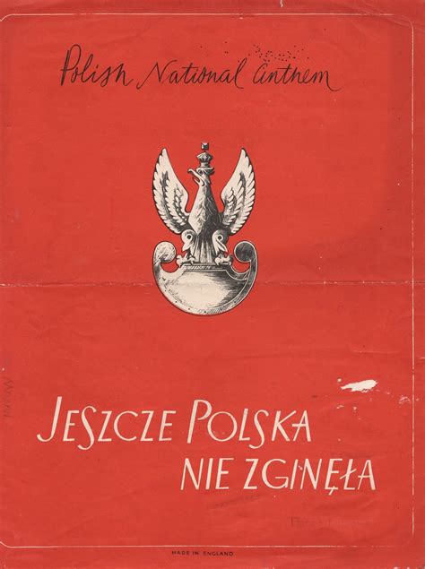 Hymn Narodowy Polish National Anthem Anglia 1943 Aukcja