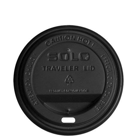 Dart Solo Traveler Black 10 24oz Plastic Hot Cup Dome Lid TLB316 S Freedman Sons Inc
