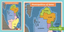 Municipalities Of Qatar Labelling Worksheet Twinkl