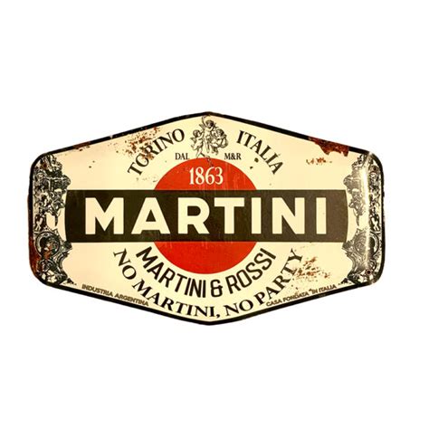 Cartel Chapa 25x40cm Martini 1863 Fire Chile