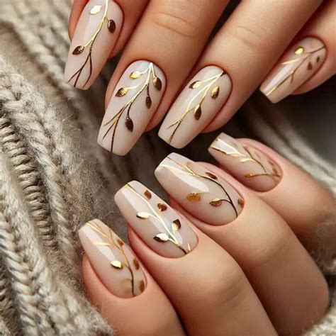 36 Classy Nude And Gold Nail Design Ideas To Elevate Your Look Style Zuri