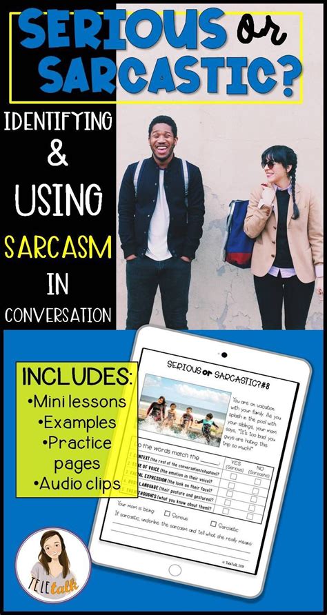 This Resource Will Help Students To Identify When Sarcasm Is Being Used