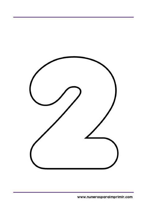 Molde Numero 2 Para Imprimir - Número 2 para imprimir ~ Materiales para Maestros