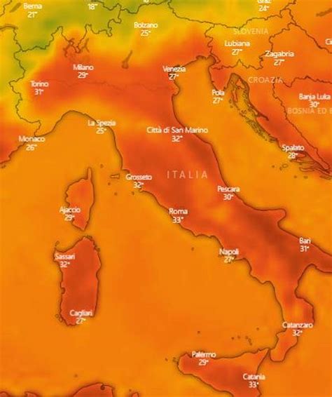 Previsioni Meteo oggi mercoledì 29 luglio temperature in ribasso