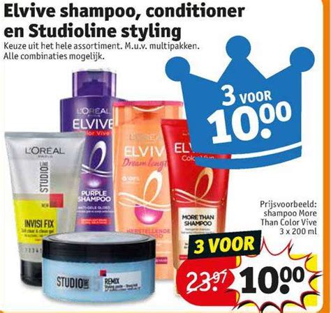 Elvive Shampoo Conditioner En Studioline Styling Aanbieding Bij