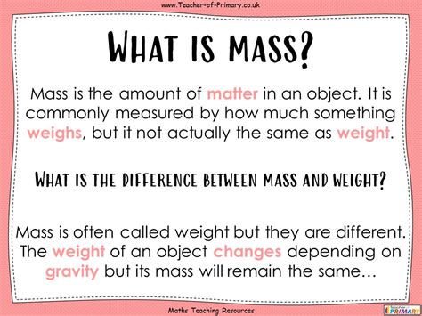 Units Of Mass Year 3 Teaching Resources