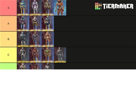 Octane Legendary Skins Apex Legends Tier List (Community Rankings) - TierMaker