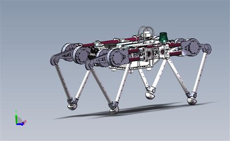 国产幽灵蛛2代机器人并联腿四足机器人solidworks 2020模型图纸下载 懒石网