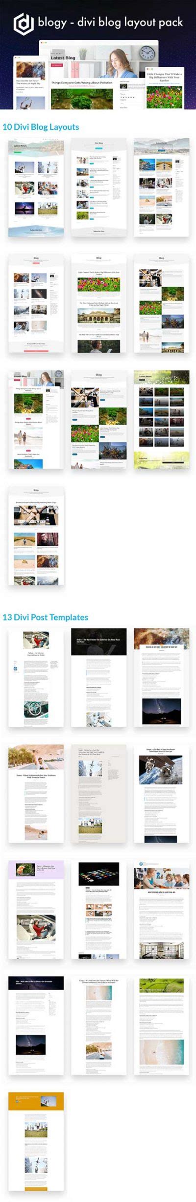 Divi Blogy Pack Layout Pack For Blog Page And Posts