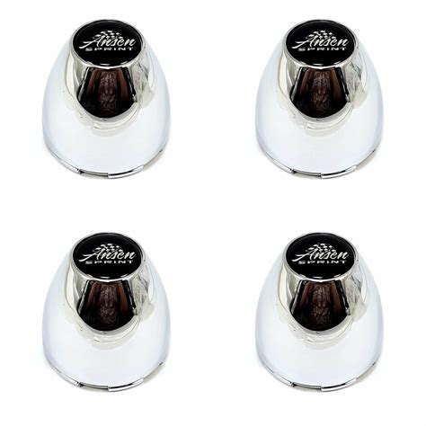 4 By American Racing Chrome Wheel Center Hub Caps For VN69 Ansen