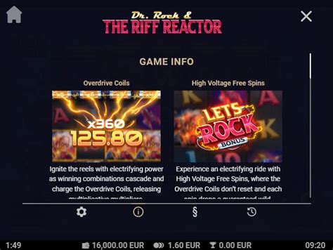 Dr Rock And The Riff Reactor Slot Truelab Where To Play Rtp