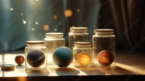 Astrology Planets Of The Solar System Mars Venus Jupiter In A Jar On