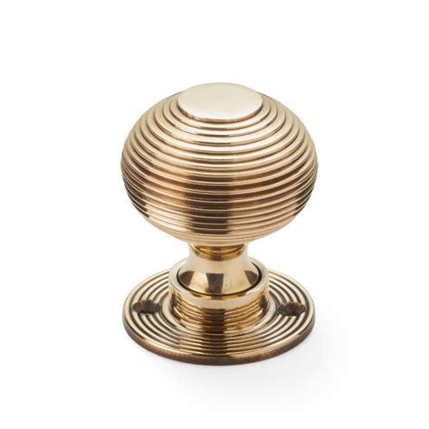 M Marcus Heritage Brass Reeded Mortice Door Knob