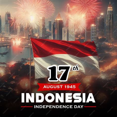 Premium Psd Indonesia Independence Day Greeting Poster Template And Dirgahayu Kemerdekaan