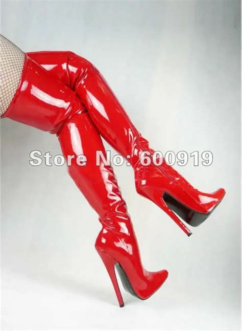 18cm High Height Sex Boots Womens Heels Stiletto Heel Over The Knee Boots No12955boots