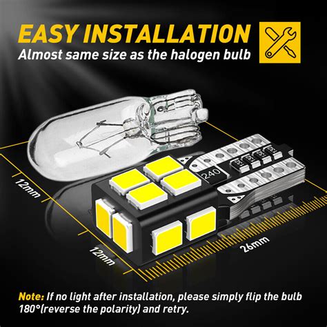 X Canbus T Led Smd Car Parker Courtesy Light Globe Bulbs