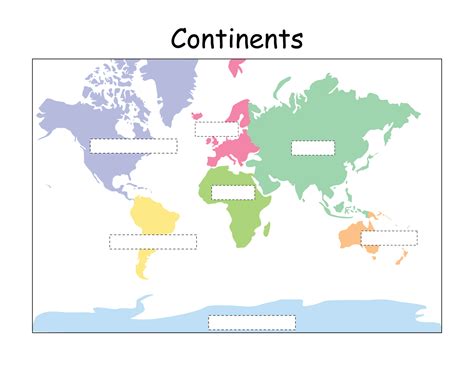 Continents-Color-Fill-In