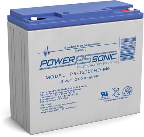 PS 12200HD M6 12V 21Ah Heavy Duty VRLA Battery Power Sonic