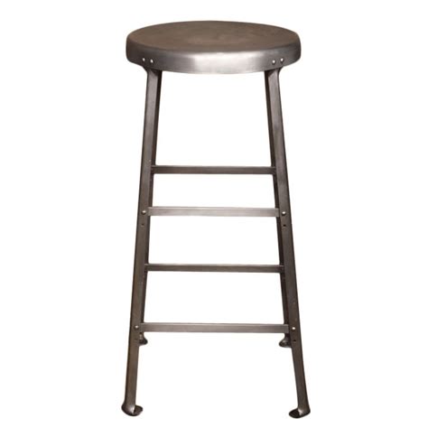 Vintage Industrial Metal Bar Stools at 1stDibs