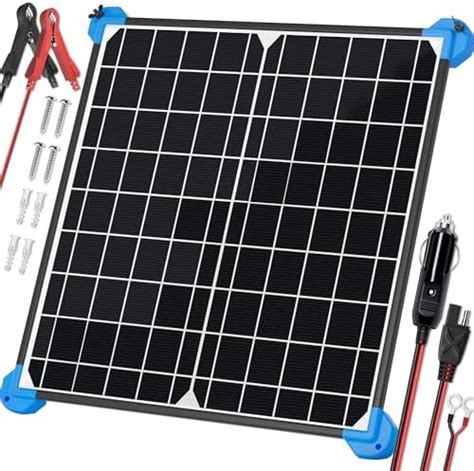 Powoxi W Solar Panel Volt Solar Battery Trickle Charger Maintainer