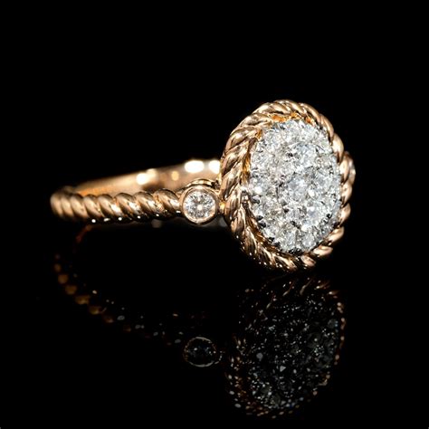 40ct Diamond 18k Rose Gold Ring