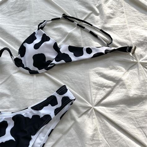Women S White And Black Bikini And Tankini Bottoms Depop