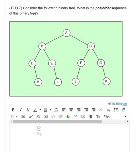 Solved Tco Consider The Following Binary Tree What Is Chegg