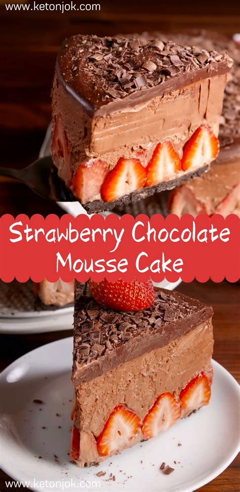 Strawberry Chocolate Mousse Cake Joki S Kitchen