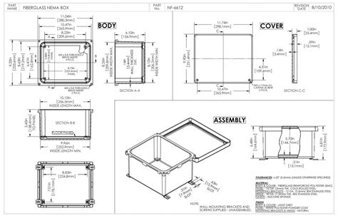 Fiberglass Enclosure With Hinged Screw Down Cover NF 6612 Bud Industries