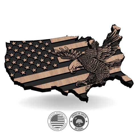 United States Shaped Flag – Soaring Eagle - Patriot Nation Design