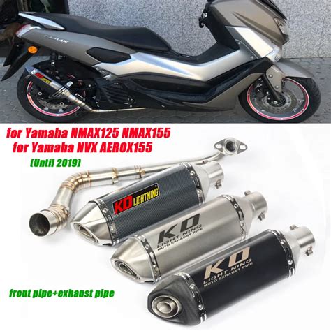 Motorcycle Full Link Pipe With Tail Exhaust Muffler Pipe Silencer