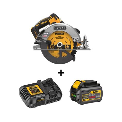 Dewalt 20 Volt Max Cordless Brushless 7 14 In Circular Saw With Flexvolt Advantage And 1